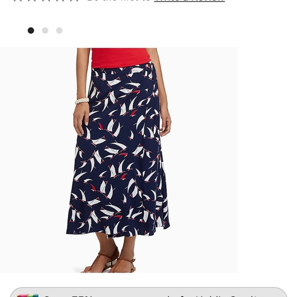 Chaps Sailboat Print Wrap Skirt - Picture 4 of 11